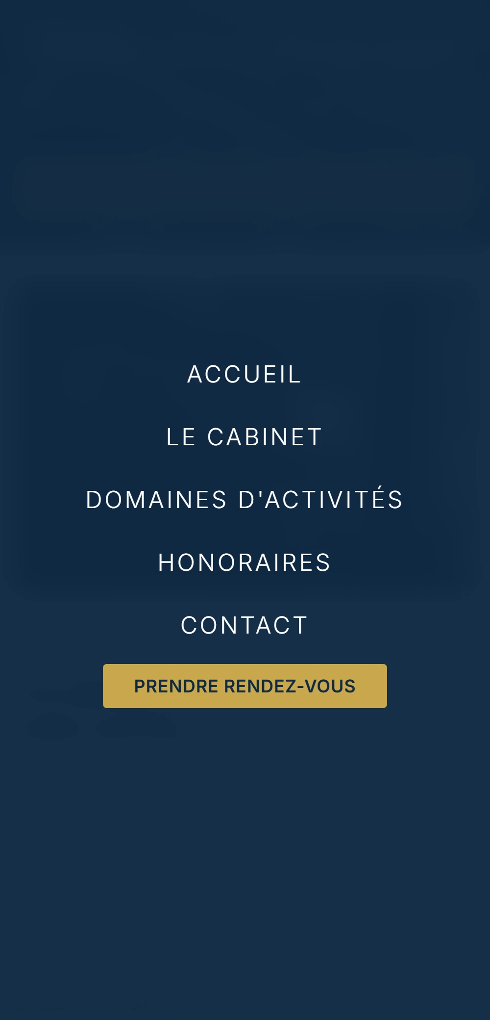 Accueil du site du cabinet Lacidi & Arnout sur mobile